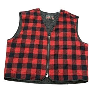 Backpacker Sportswear Men's Size XL Red Black Buffalo Check Print Hunting Quilt